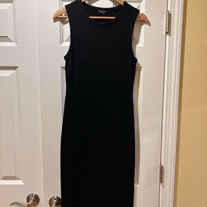 Theory Black Midi Dress size small